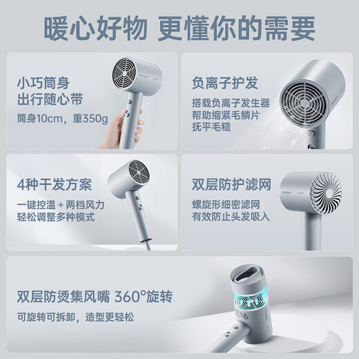Feike Borui hair dryer household negative ion portable quick-drying hair care high-wind hair dryer for dormitory soft wind constant temperature hair care PH1636