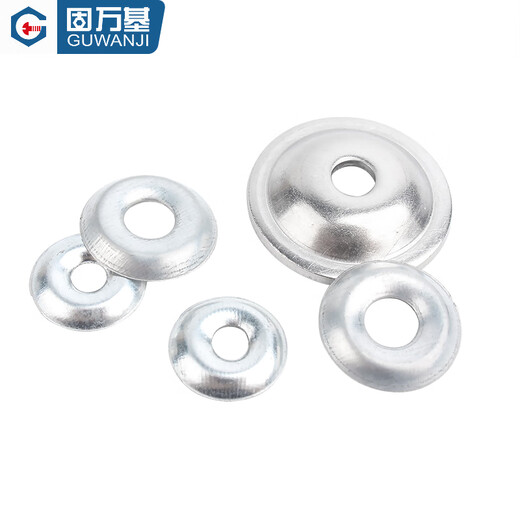 Guwanji carbon steel galvanized fish eye gasket fish eye gasket 304 stainless steel concave and convex gasket elastic hollow gasket bowl gasket 304 fish eye gasket 10# (M5x15x3) (20 pieces)