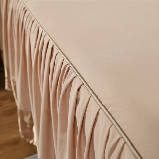 Yalu bed skirt style four-piece set non-cotton satin European jacquard quilt cover with lace bed sheet quilt cover summer bedding Senna style bed skirt style 1.8m four-piece set quilt cover 200x230cm