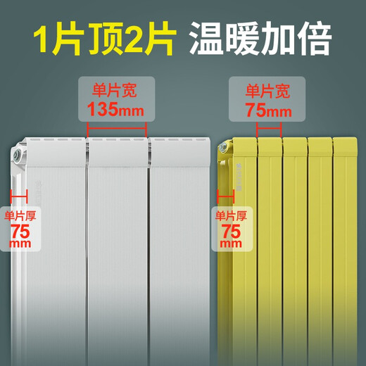 St. Lawrence Radiator Household Plumbing Copper-Aluminum Composite Double Waterway Radiator Centralized Heater Self-Heating Customized Radiator Three-column Order, Copper-Aluminum 13575 Height 600mm*1 Column