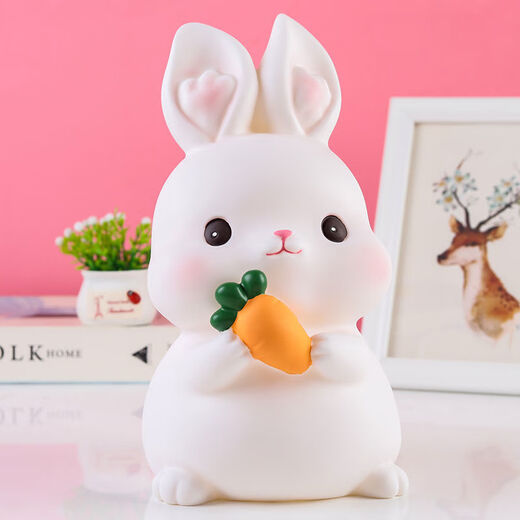El nuevo Banco de Piggy de Niños y Niñas a prueba de otoño de Rabbit Piggy Bank se puede depositar y retirar el Zodiac Rabbit Internet Celamentos de celebridades de 18 cm Modelo medio de conejo Glutinoso Douyin