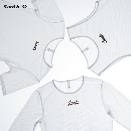 Santic Cycling Clothes Underwear Cycling Quick-Drying Clothing Basement Shirt White Vest S/M