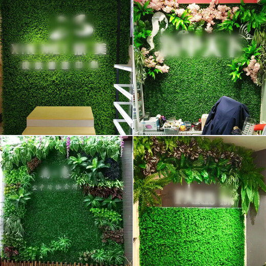 Huawoli simulated lawn (with flowers Eucalyptus 40*60) simulated plant wall green plant wall fake lawn turf wall decoration