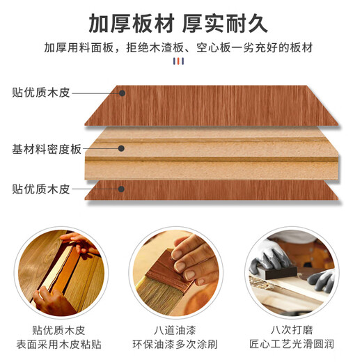 94027 Leadership desk office solid wood veneer painted desk 1.6 meters with side cabinets