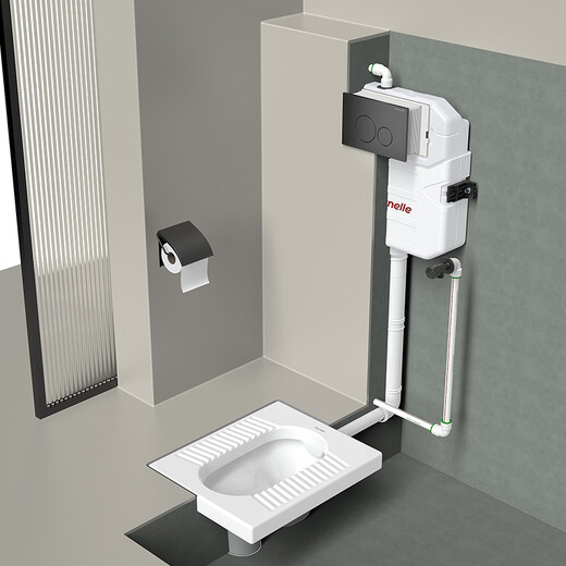 POURNELLE hidden flush tank embedded squat toilet hidden in the wall squat toilet concealed squat toilet A type squat toilet (with curved front drainage) + thick water tank