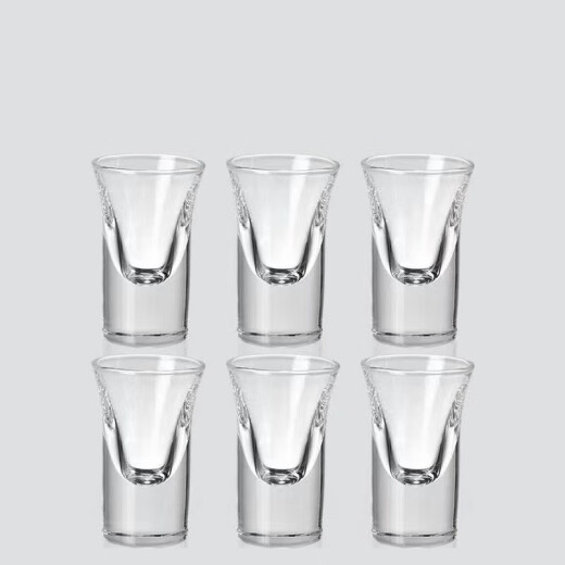 Teyan liquor cup 30ml cup small spirit cup sip cup small wine cup transparent glass goblet bullet cup creative [6 pack] 30ml bullet cup