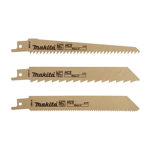 Makita (MAKITA) Saber Saw Blade S644 Reciprocating Saw Blade Wood Cutting 150MM Cutting Pieces Lumber Wood Cutting Saw B-16863 Wet Wood Cutting [5 Package] 305mm