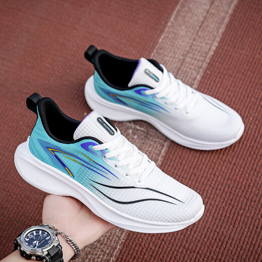 
Warrior sports shoes for men's students outdoor running shoes light casual shoes men's shoes WXY(ZA)-3291 white, blue and yellow 39