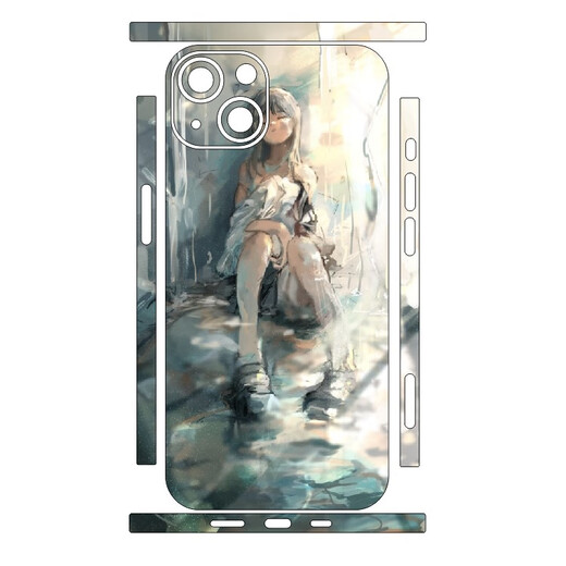 Supply shredded iPhone12 frame film full body sticker Apple 13promax back shell back film customized cartoon color change film 13794 iPhone13Mini
