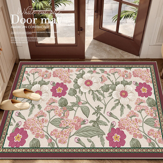 Gudie sense entrance door mat floor mat household foot mat entrance door American retro entrance door entrance Perry Dais-square horizontal version 80*120CM entrance door