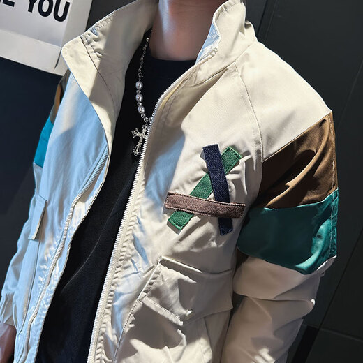 Jason Scott cotton jacket men's jacket autumn and winter 2025 new trendy casual handsome tops high-end men's clothing A220-SJ48 beige (regular style) XL