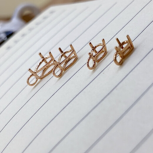 Baozha 18k gold water drop 3*5mm4*6mm 18K rose gold pendant empty support can be inlaid with V. Three colors are optional. 18K gold. Three colors are optional. Gold rose gold.