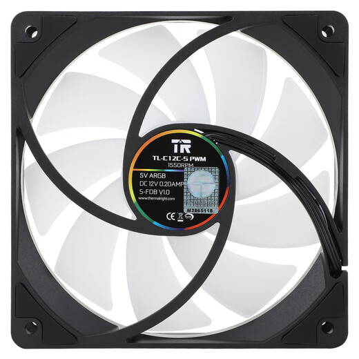 Thermalright (limin) TL-C12C-S schwarzer argb12cm-Gehäuselüfter argb-Lüfter unterstützt Shenguang-Synchronisation 4PIN-PWM-Geschwindigkeitsanpassungslüfter