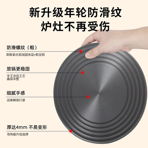 Amercook Amir Alfita heat transfer plate gas stove heat transfer plate household gas heat sheet thawing plate anti-burning black heat transfer plate 24cm