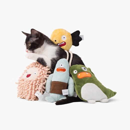 PIDAN small monster cat toy built-in catnip plush toy tease cat grinding teeth and biting self-sexual cat supplies Fat Fufu