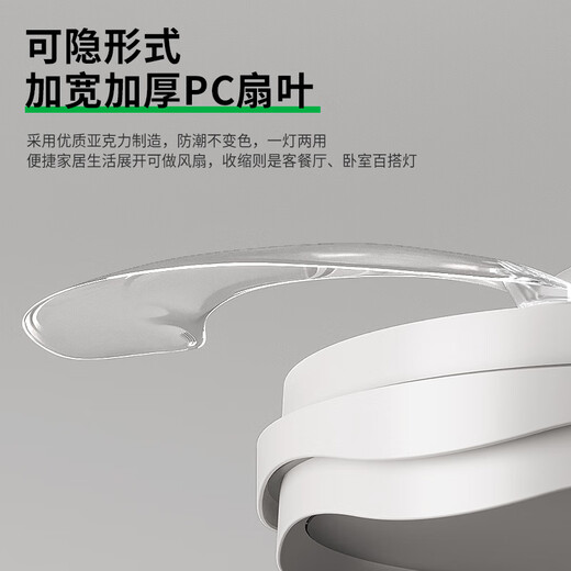 Daguanyuan (DGY) ventilateur lampe de chambre légère Nouveau style invisible, Modern Nordic Master Chadow Room Fan Lampe intégrée 687o Modèle de plafond 48 pouces-wuji dimage-48W-Full Spectre
