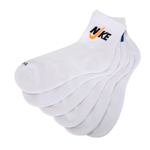 耐克（NIKE）袜子男袜女袜运动袜健身训练舒适吸汗透气休闲短袜短帮袜子 DH3827-902三双装 M-3842