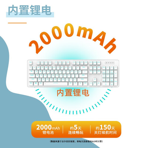 Daeryou EK810 three-mode mechanical keyboard wired USB Bluetooth office 2.4G wireless gaming rechargeable home e-sports competition CF chicken LOL backlight EK810 black axis [wired + 2.4 + Bluetooth]