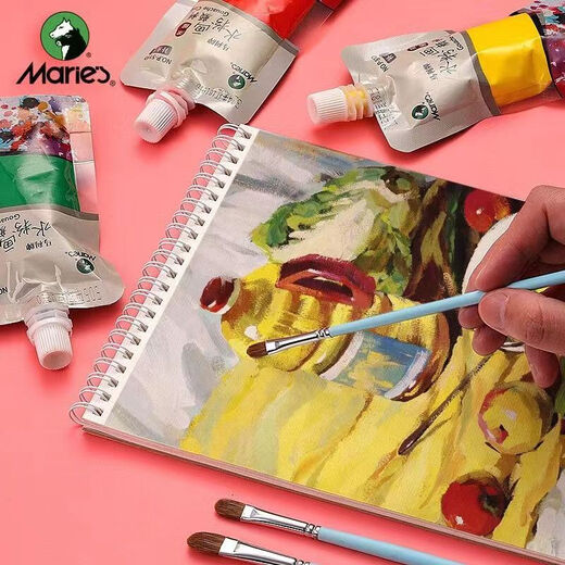 Marley Brand Gouache Pigment Set Art Étudiant 50 Couleurs Publicité Concentrée Pigment Pigment 100 ml Extrusion Débutant Enfants Défilés Kintergarten Washingt Mary Gouache 687 Cuit brun