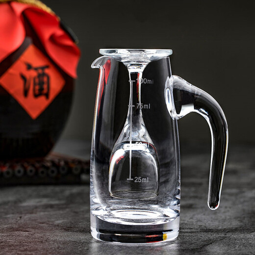 MARTIGUES white wine divider red wine decanter household wine jug tie jug fair cup crystal glass with graduated wine cup set gourd style 500ml