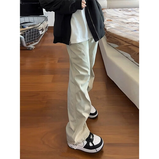 迪伽达美式户外加绒软壳冲锋裤男款春秋防风防水防寒工装裤子斜切休闲裤 CLF-A723杏色 XL