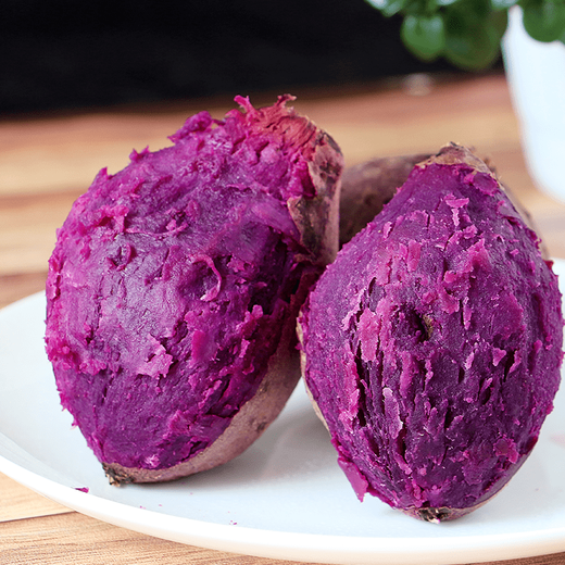 Luxi Guangxi fresh purple sweet potato, seasonal high-quality purple sweet potato, soft, glutinous, sweet, healthy and light fresh vegetables, medium fruit net weight 4.5Jin Jin equals 0.5kg (single fruit 150-400g)