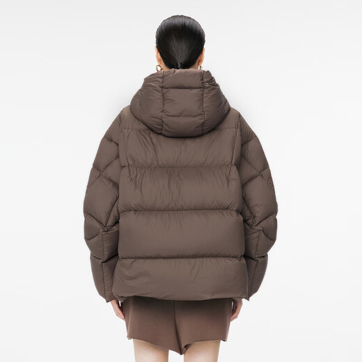 Jnby/Jiangnan Stoff Herbst und Winter Down Jacke für Frauen dreidimensionales Design LOSSEN STEILS HALLAR LANGE SEEVES 5O0C13660 209/DARK BROWN M.