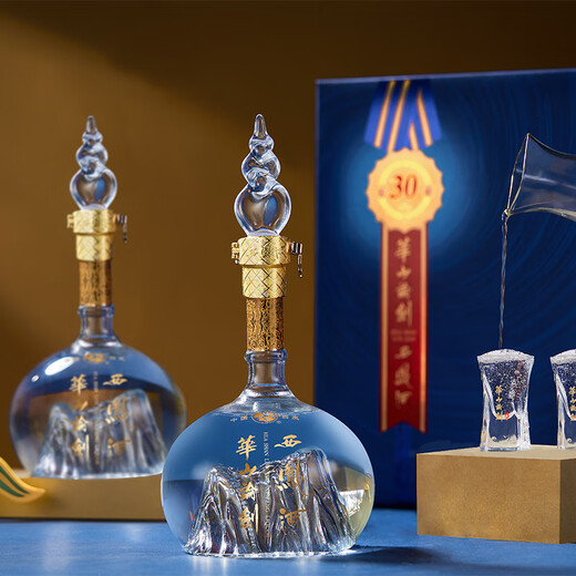 Xifeng Wein Huashan Schwert Kontroverse 30 Jahre 55 Grad 500 ml*2 Flaschen Geschenkbox Fengxiang Weißwein