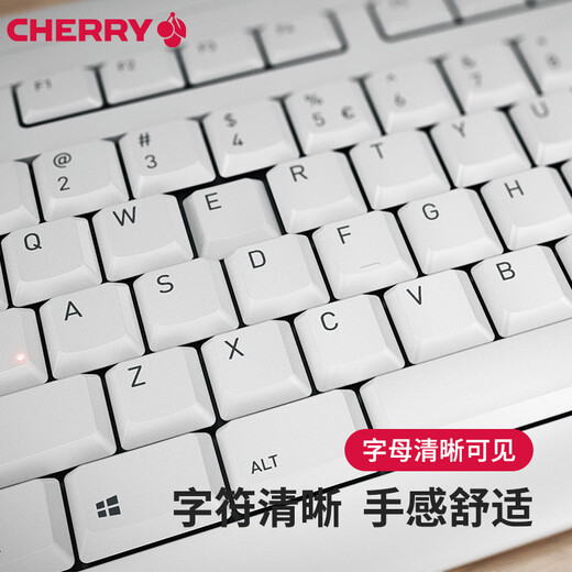 CHERRY STREAM Light Keyboard Membrane Keyboard Set Office Keyboard Wired Keyboard Mouse Set SX Scissor Feet Wireless Set丨STERAM Keyboard and Mouse-Black Comfortable Office