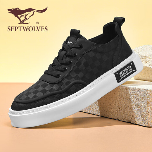 Sept Wolves Chaussures masculines pour les nouveaux chaussures en tissu d'été pour les chaussures de toile à semelle molle légère à tendance légère et polyvalente des hommes