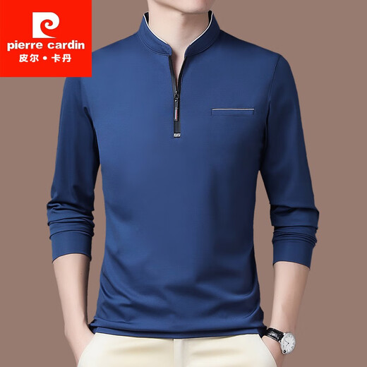 
Pier Cardin long-sleeved T-shirt men's high-end business casual semi-zipper pure cotton stand collar sweatshirt spring and autumn new high-end base shirt 6625 black 190/4XL185Jin[Jin equals 0.5 kg]-210Jin[Jin equals 0.5 kg]