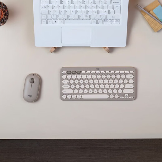 Logitech K380 Bluetooth keyboard wireless keyboard mouse set internet celebrity girl office laptop mobile phone iPad tablet MAC keyboard office supplies Keni rabbit Brown bear [multi-device portable Bluetooth] K380 gray