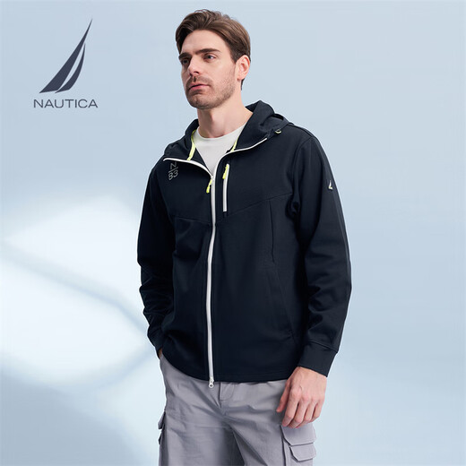 NAUTICA shopping mall same style men's spring and summer new trendy comfortable hooded jacket for men KS4103 Navy 4NV L