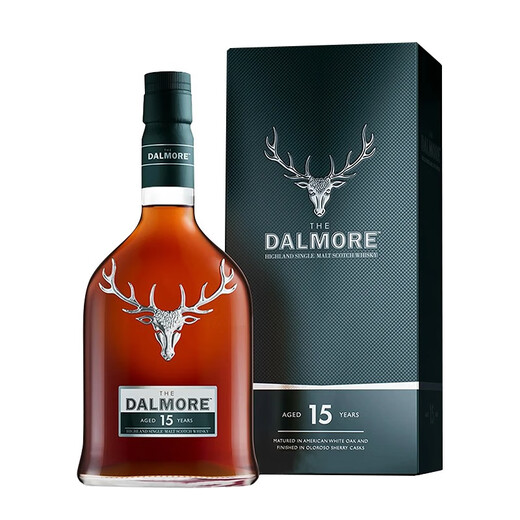 大摩（DALMORE）苏格兰单一麦芽威士忌 原瓶进口洋酒 12年 英国高地核心产区 大摩15年 700mL 1瓶 -盒子微瑕