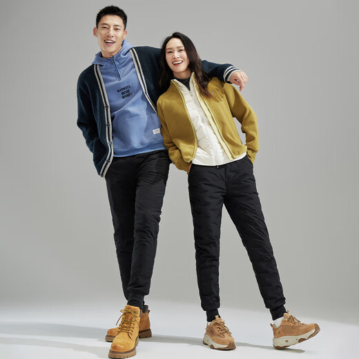 Langsha 90 white duck down down pants women's new high-waisted slimming plus velvet thickening windproof leggings minus 40 degrees cold-proof cotton pants 90 duck down black gold model cold resistance minus 30 XL suitable for 120-140 Jin Jin equals 0.5 kg