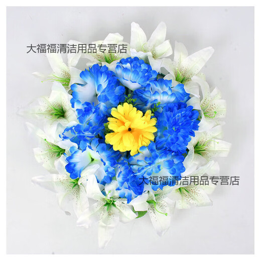 Tomb Sweeping Day wreath, simulated lily plastic flower memorial decoration, cemetery fake flower, chrysanthemum, tomb-sweeping wreath, lily wreath pink