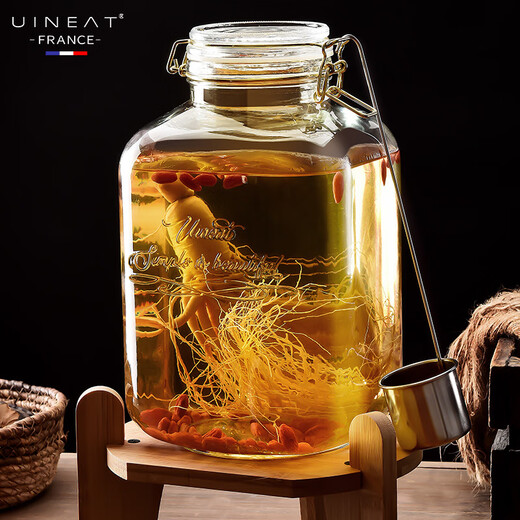 Youyi (UINEAT) glass wine bottle, sealed jar, home brewing jar, 10 Jin Jin is equal to 0.5 kg, wine container, bottle