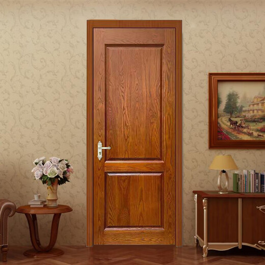 Mengyier Thai Oak Door Bedroom Door Solid Wood Oak Door Original Wood Door Chinese Style Room Door Indoor Painted Door Thai Rubber Wood Buckle Line Style