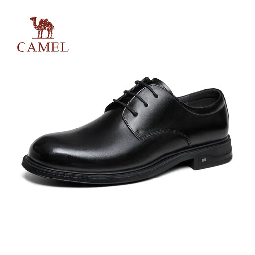 Camel (chameau) Chaussures en cuir masculin 2025 Spring Commuter Mariure mariée Gentleman Cowhide Business Fustal Casual Shoes G15S213081 Black 41