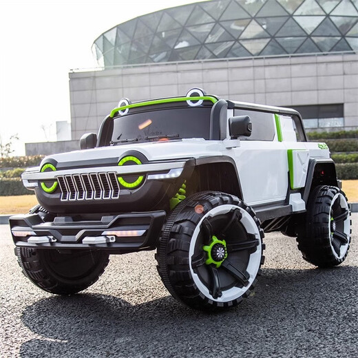 Fanku (FKU) Tank 300, детский электромобиль, двойной внедорожник, детская коляска с дистанционным управлением для мужчин и женщин, детский подарок на день рождения, флагманский серый, двойной аккумулятор, 24 В + мощность 775 + ящик для хранения