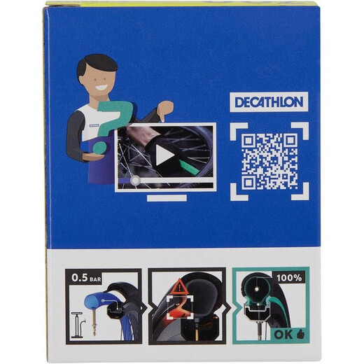 Decathlon Mei Mouth Tube Hytr 20 'El rendimiento de sellado de 20 pulgadas es adecuado para ruedas de 20 pulgadas para equipos de accesorios de conducción 700x23-32 boquilla de aire francés 60 mm