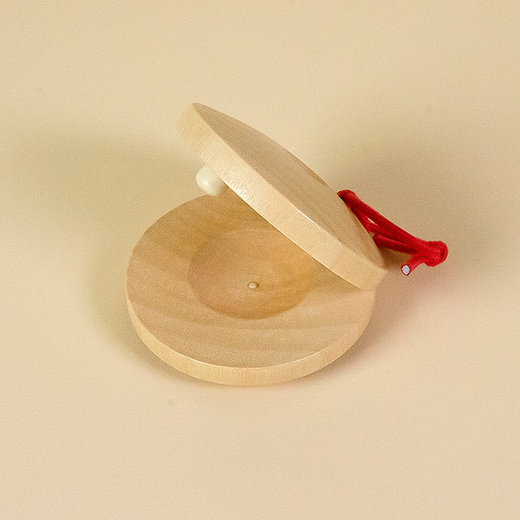 
Net Tong Qibei Children's Speaker Musical Instruments Kindergarten Eloquence Orff Percussion Log Wood Finger Round Dance Board Small Quick Board Log Wood Speaker One