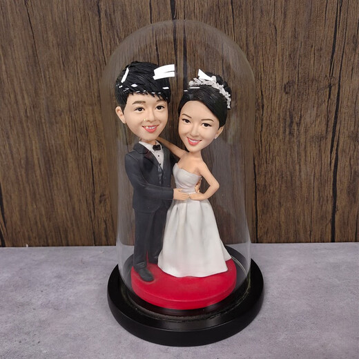 
Tao Zhiya (TAOZHIYA) Customized Surprise Creative Birthday Wedding Gift Clay People Live Doll Soft Ceramic Doll Portrait Team Heart-wedding Gift 18~20CM Single (Atmospheric Standard Edition) Normal time 6-8 days to view