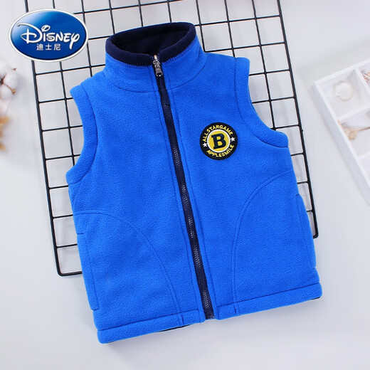 Disney (Disney) Ropa para niños Ventilador de vellón para niños Chaqueta de otoño Invierno de invierno Vestible de niños medianos Dos lados con chaleco de bebé Doble de color rojo oscuro de color rojo oscuro 150cm