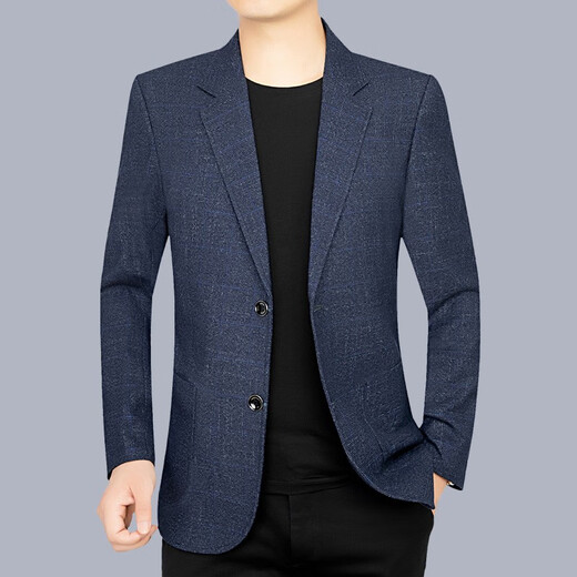 Denton Hepburn 2025 spring and autumn new plaid suit men's business casual suit middle-aged dad single suit men's jacket gray XL 180