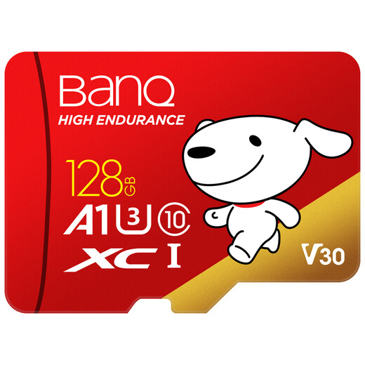 banq/JOY joint model 128GB TF (MicroSD) memory card U3 C10 A1 V30 4K high-speed driving recorder/surveillance camera mobile phone memory card