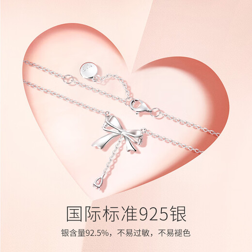 Fanci Fan Qi smart bow necklace female tassel clavicle chain light luxury high-end gift birthday gift for girlfriend
