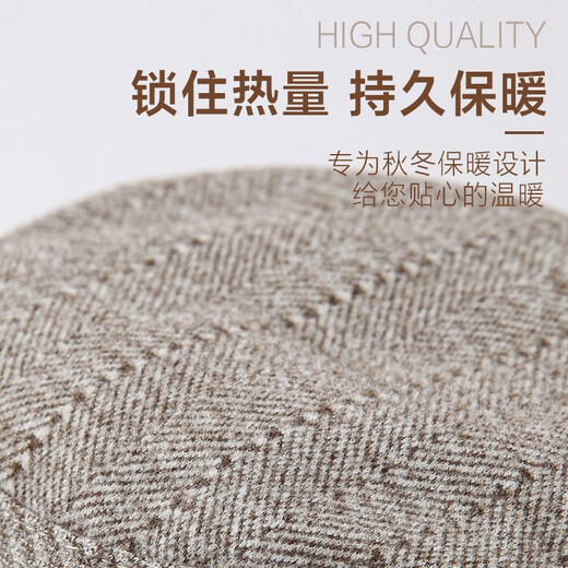 SOMUBAY (SOMUBAY) autumn and winter middle-aged and elderly women's fashionable warm thickened fisherman hat basin hat woolen granny style hat light khaki color one size adjustable 56-58CM