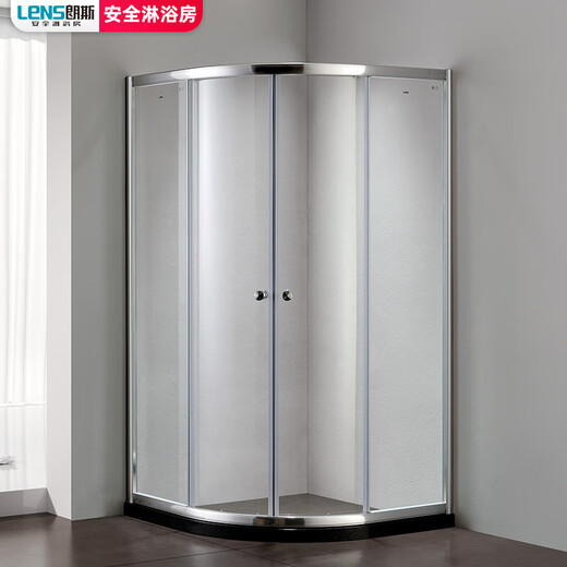 LENS shower room arc-shaped bathroom dry and wet separation 6mm bright silver 1 square meter x does not include steam