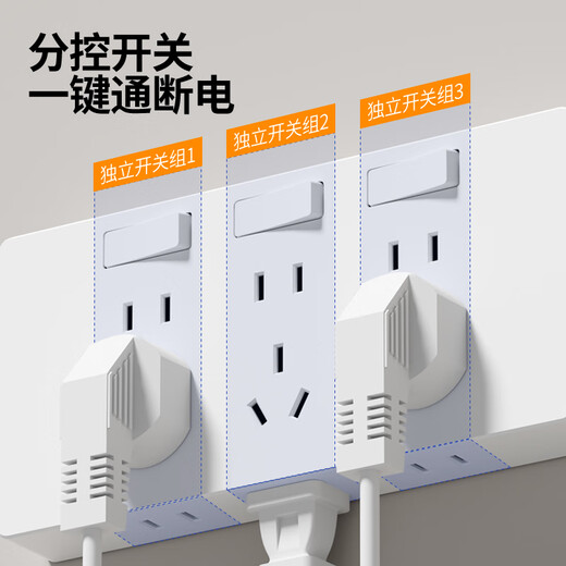 Erweiterungssteckdose vom Typ Puxi86 mit Schalter, wandfeste Erweiterungssteckdose, multifunktionale, verkabelungsfreie Erweiterungssteckdose, Typ 86, Ersatzerweiterung, universal, links und rechts, weiß